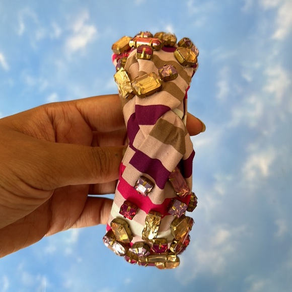 Autumn Adeigbo Pink Multi Beaded Headband with Crystals - Picture 4 of 9